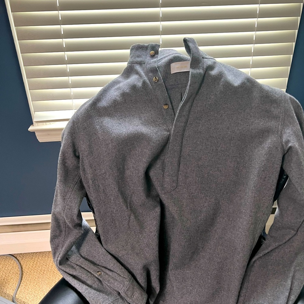 Aime Leon Dore Gray Wool Button down